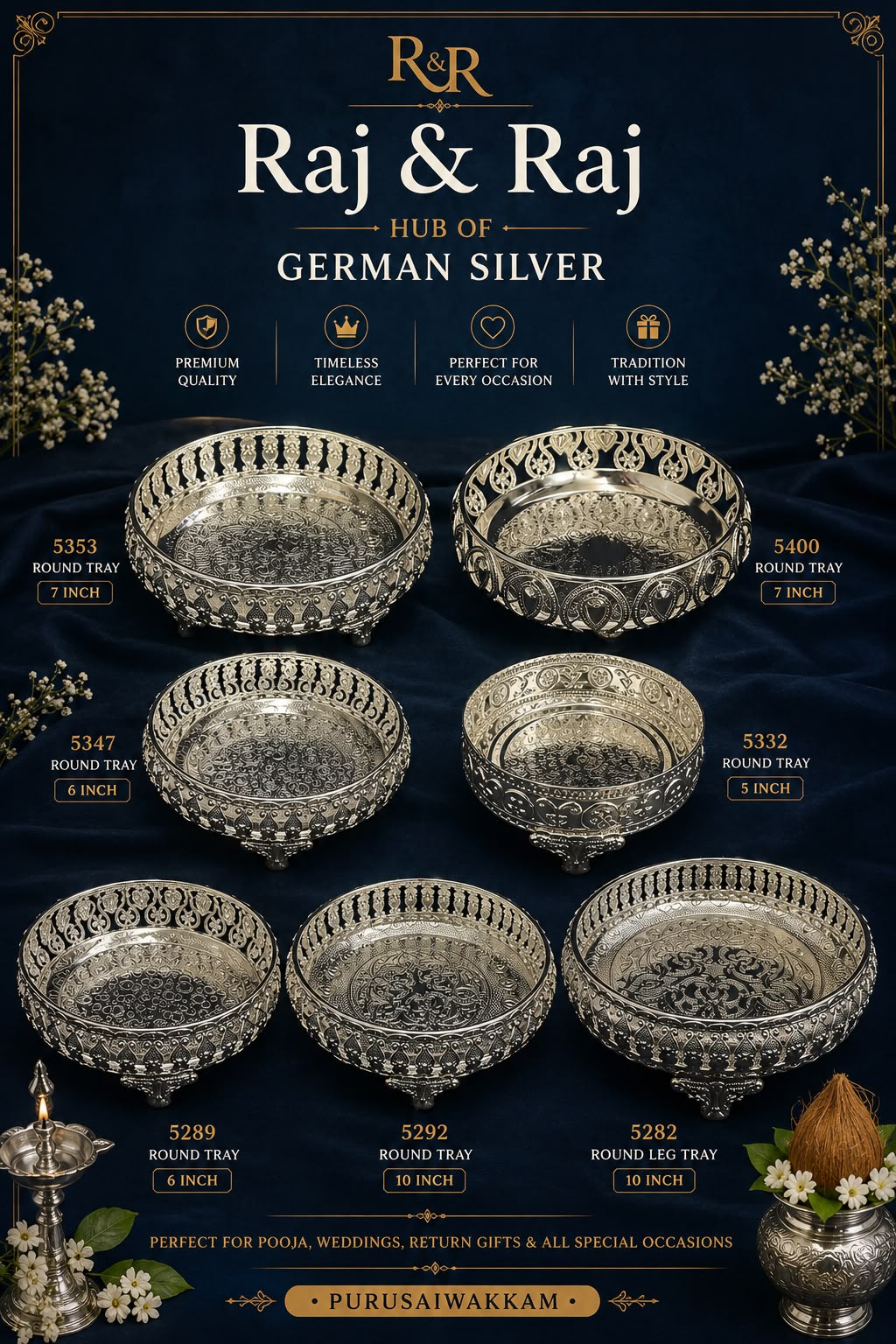 German silver trays