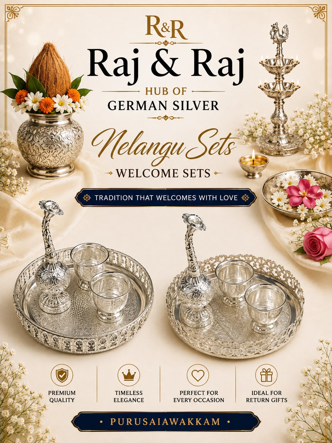 German silver Nelangu sets