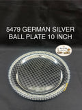 5479 German silver ball plate 10 inch