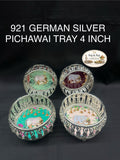 921 German Silver Pichawai Tray 4 Inch