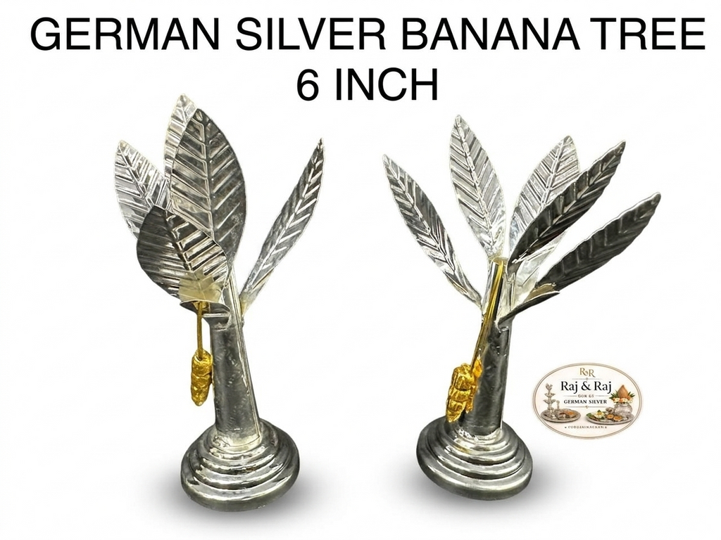 129 German Silver Banana Tree 6 Inch  Pair