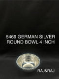5469 German silver bowl 4 inch