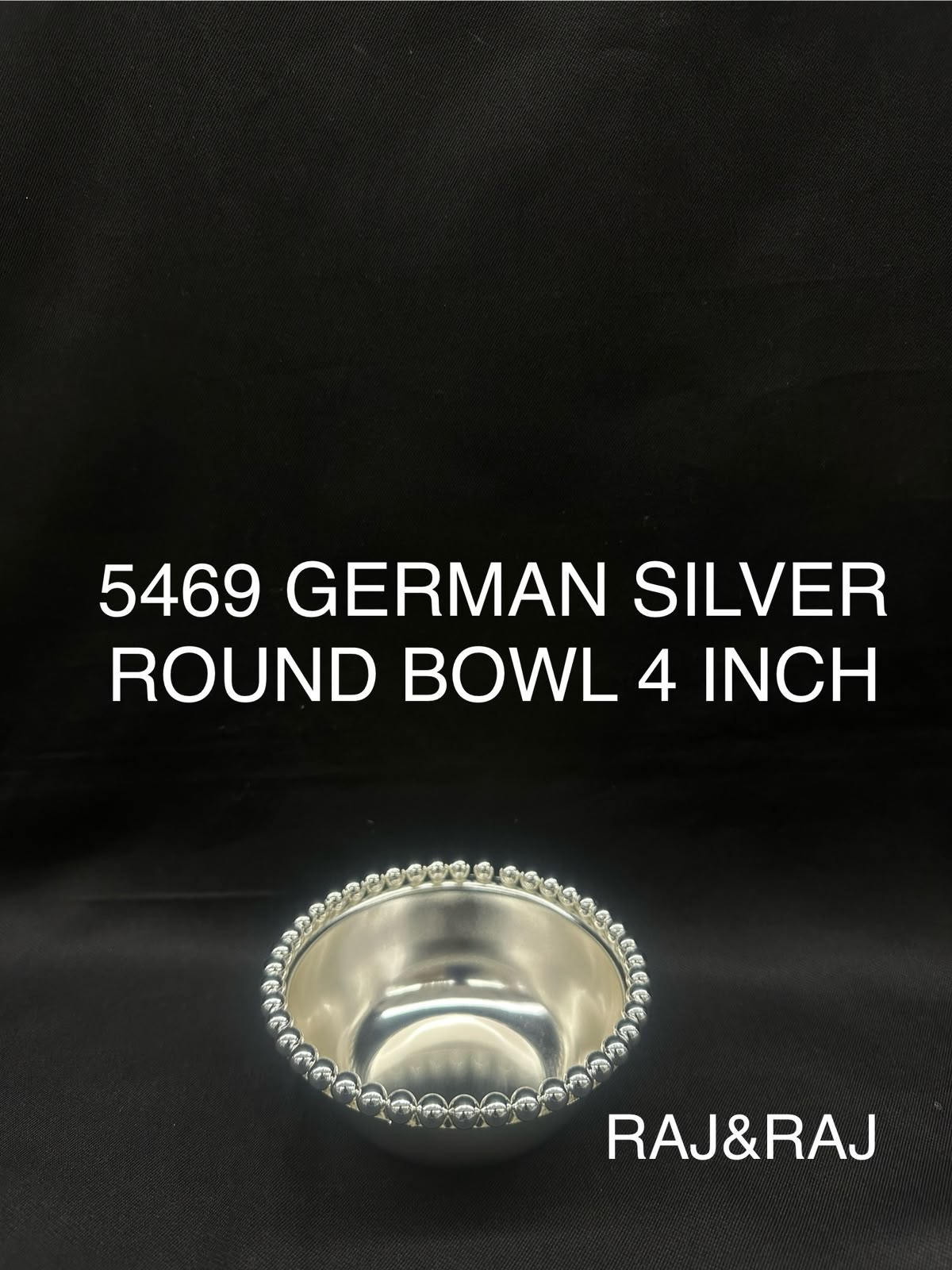 5469 German silver bowl 4 inch