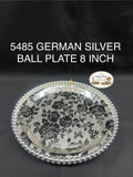 5485 German silver ball plate 8 inch