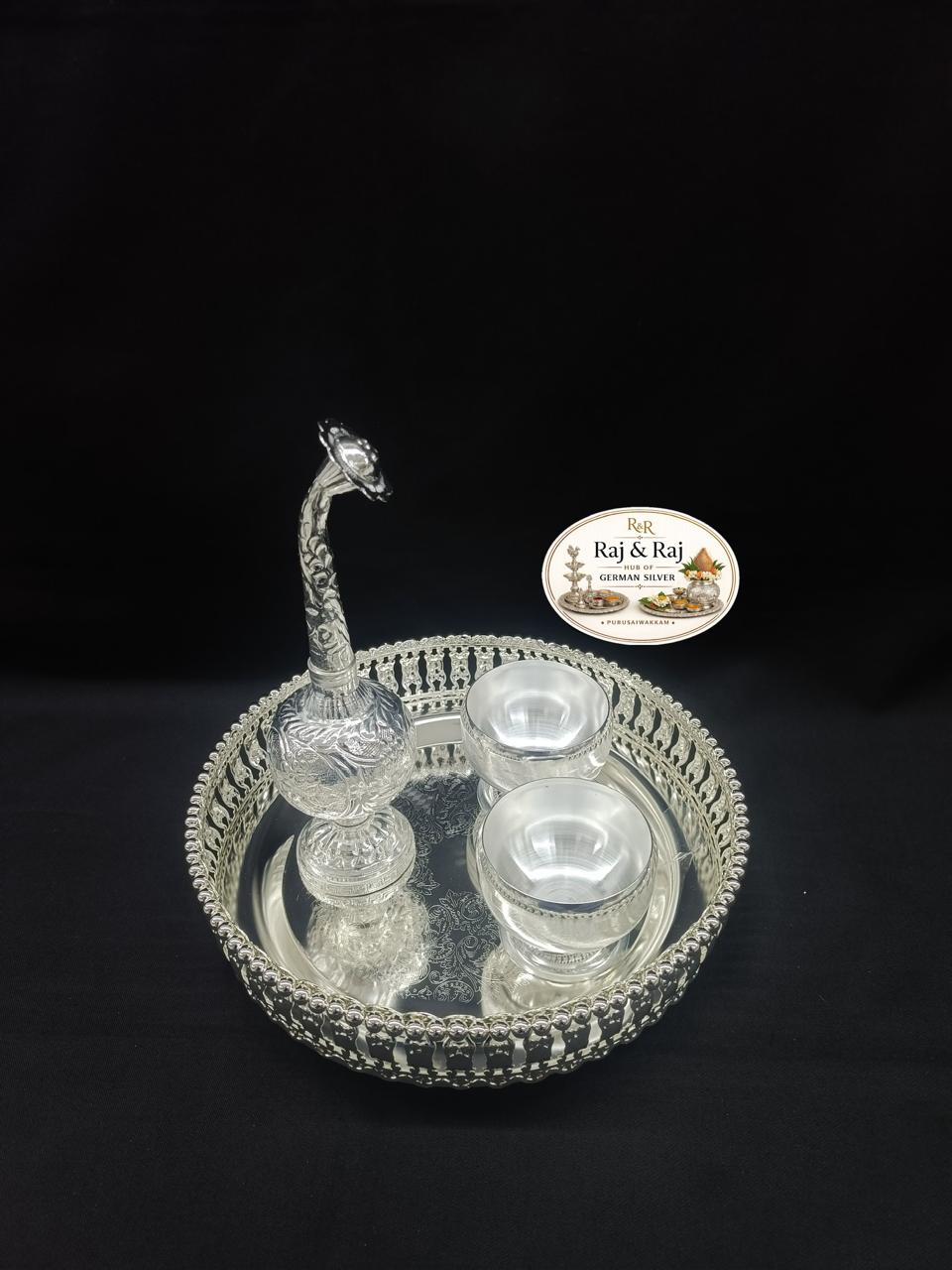 German Silver Nelangu Set 10 Inch