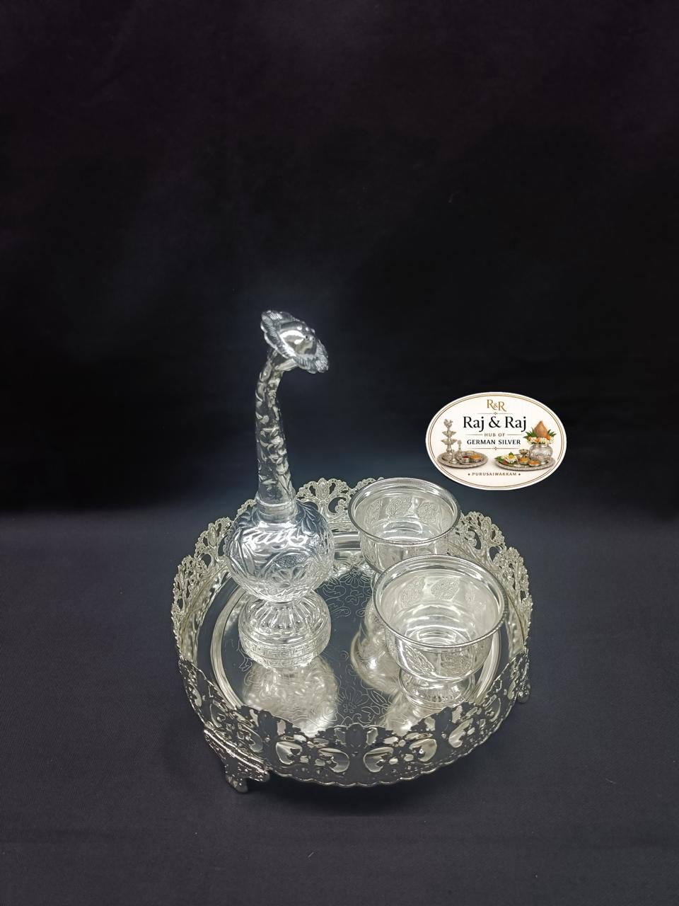 German Silver Nelangu Set 8 Inch