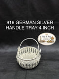 916 German Silver Handle 4 Inch Tray