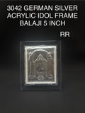 3042 German Silver Acrylic Idol Frame 5 Inch