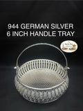 944 German Silver 6 Inch Handle Basket