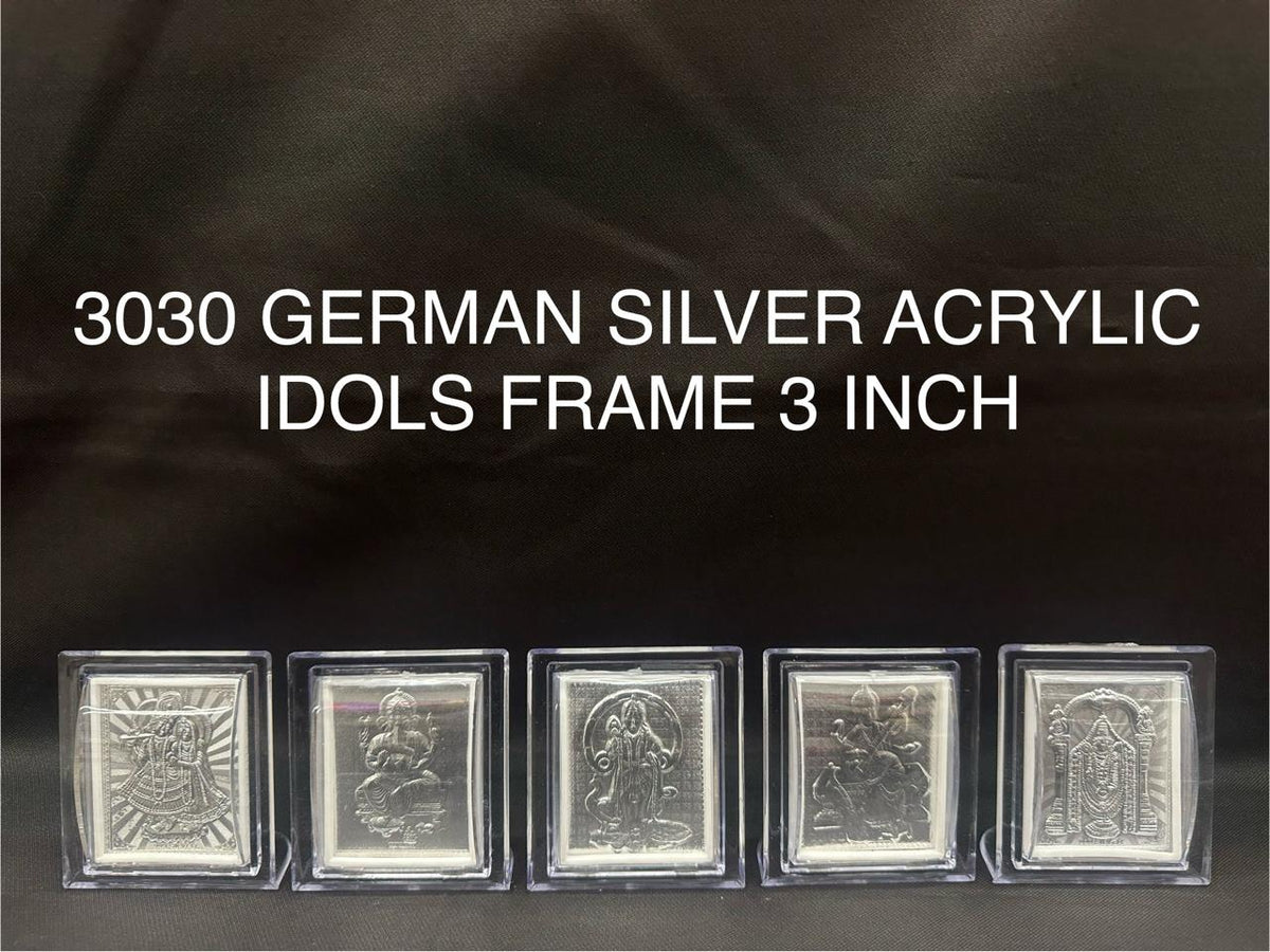 3030 German Silver Acrylic Idols Frame 3 Inch