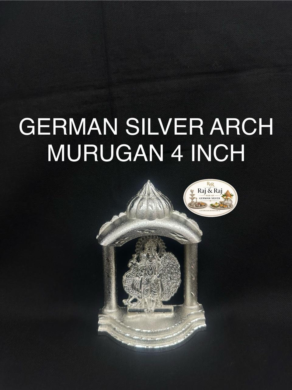 German Silver Arch Darbar Murugan 4 Inch