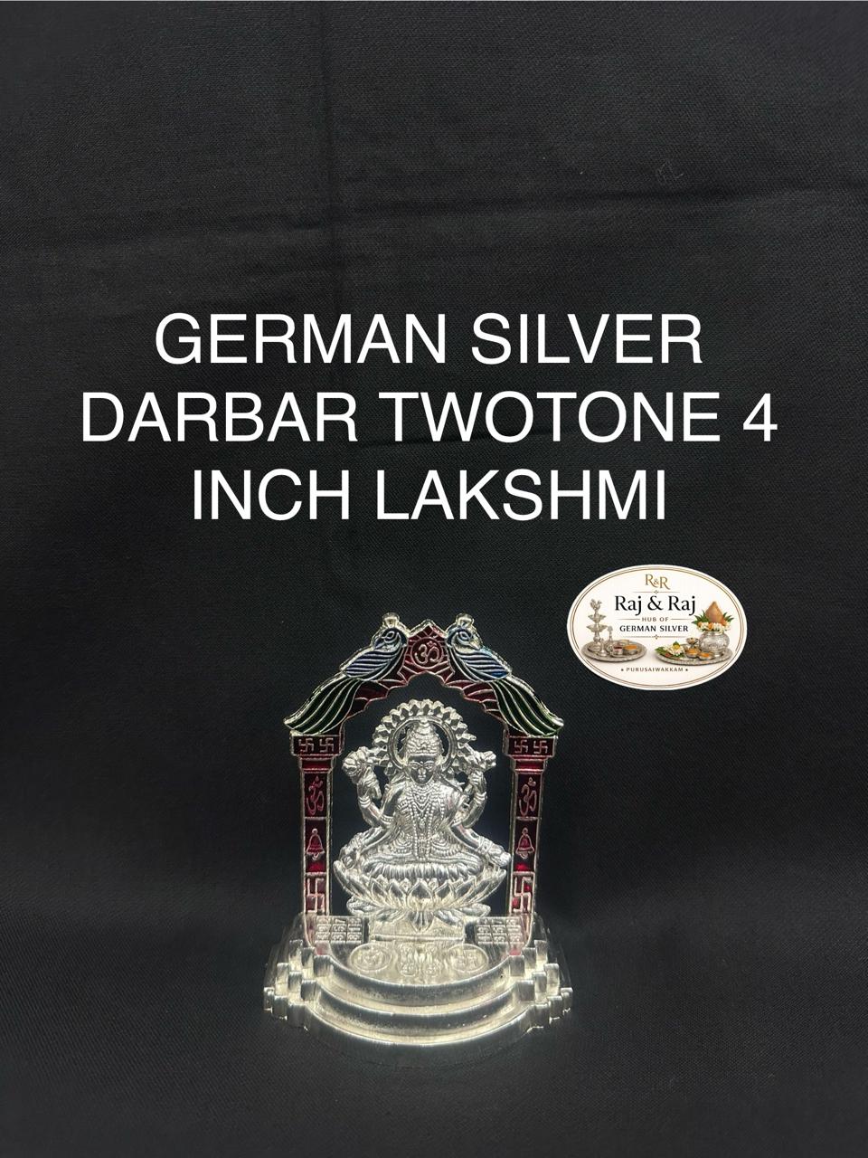 German Silver Darbar Twotone Lakshmi 4 Inch