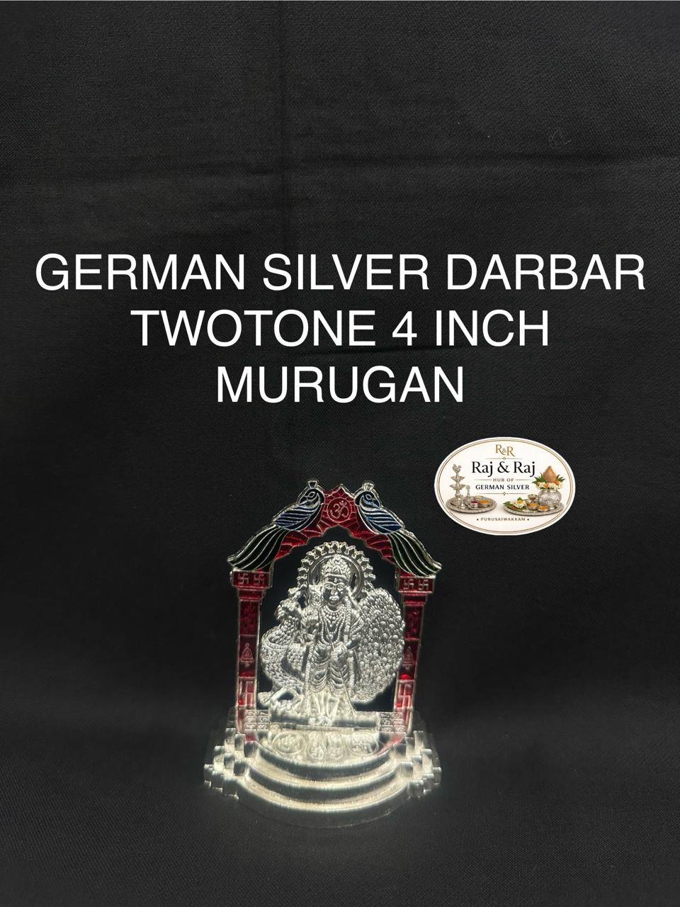German Silver Darbar Twotone Murugan 4 Inch