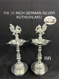 110 German Silver Kuthuvilaku 11 Inch