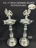 112 German Silver Kuthuvilaku 17 Inch
