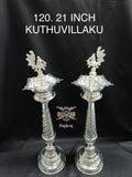 120 German Silver Kuthuvilaku 21 Inch