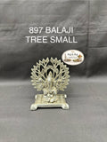 897 German Silver Antique Ganesh Tree 4 Inch