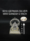 3010 German Silver Ganesh Mini 2 Inch
