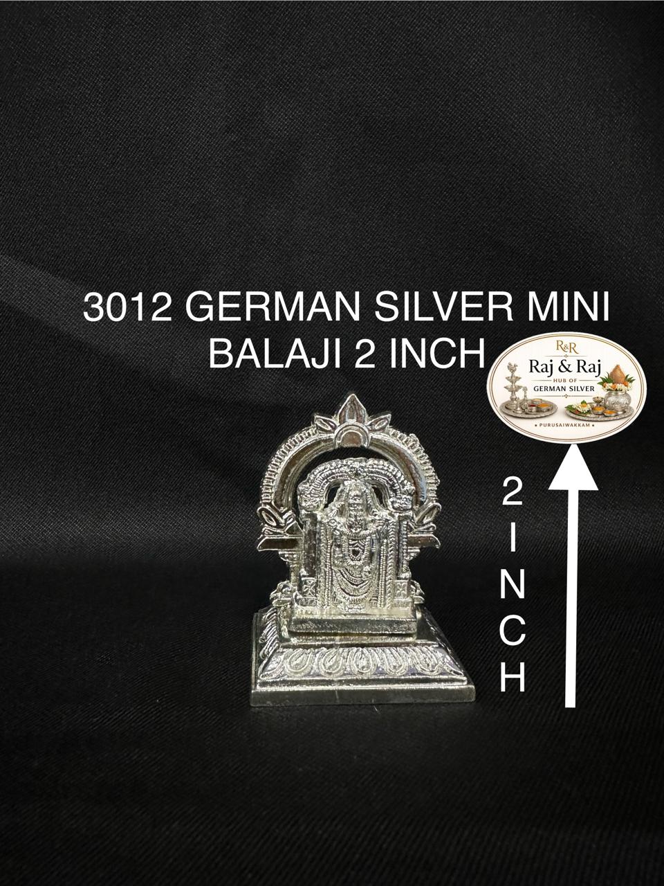 3012 German Silver Balaji Mini 2 Inch