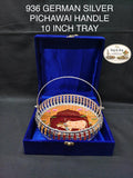 936 German Silver Handle Pichawai Tray 10 Inch With Premium Packing
