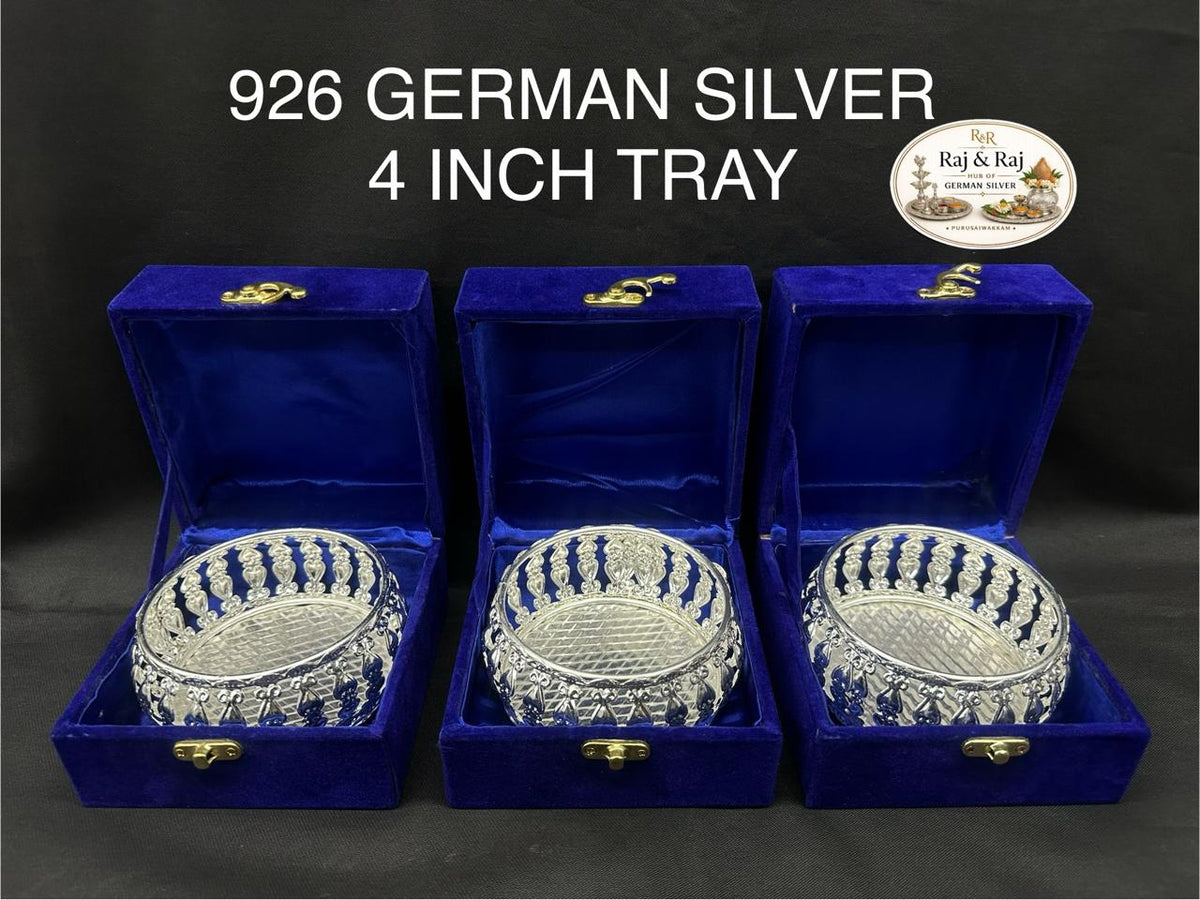 926 German Silver 4 Inch Tray With Premium Packing
