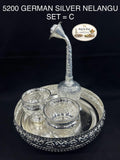 5200 German Silver Nelangu Set 9 Inch