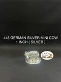448 German Silver Mini Cow 1 Inch