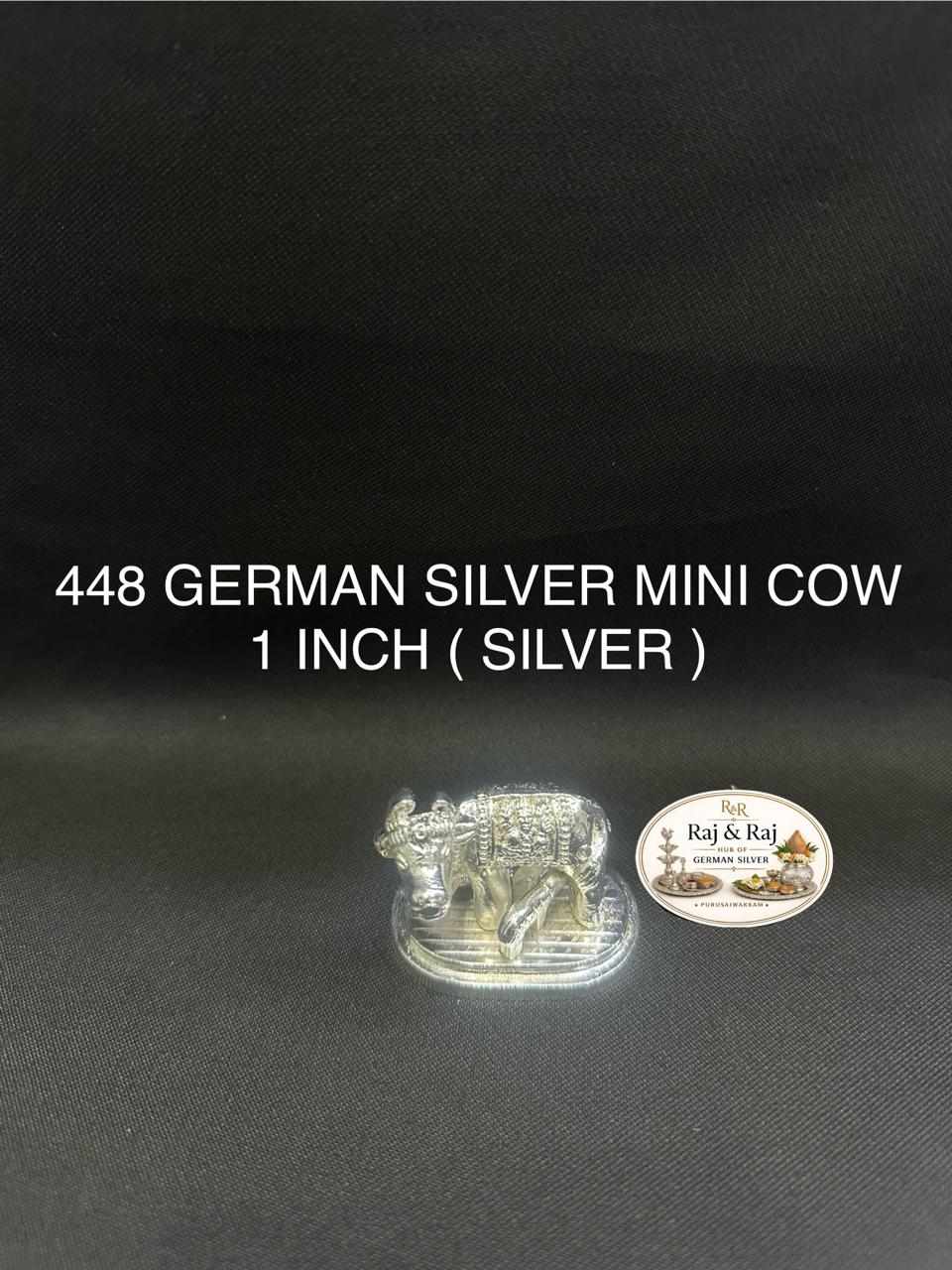 448 German Silver Mini Cow 1 Inch