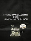 3005 German Silver Duck Kumkum Holder 2 Inch