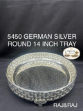 5450 German Silver Round 14 Inch Tray