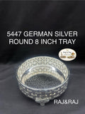 5447 German Silver Round 8 Inch Tray