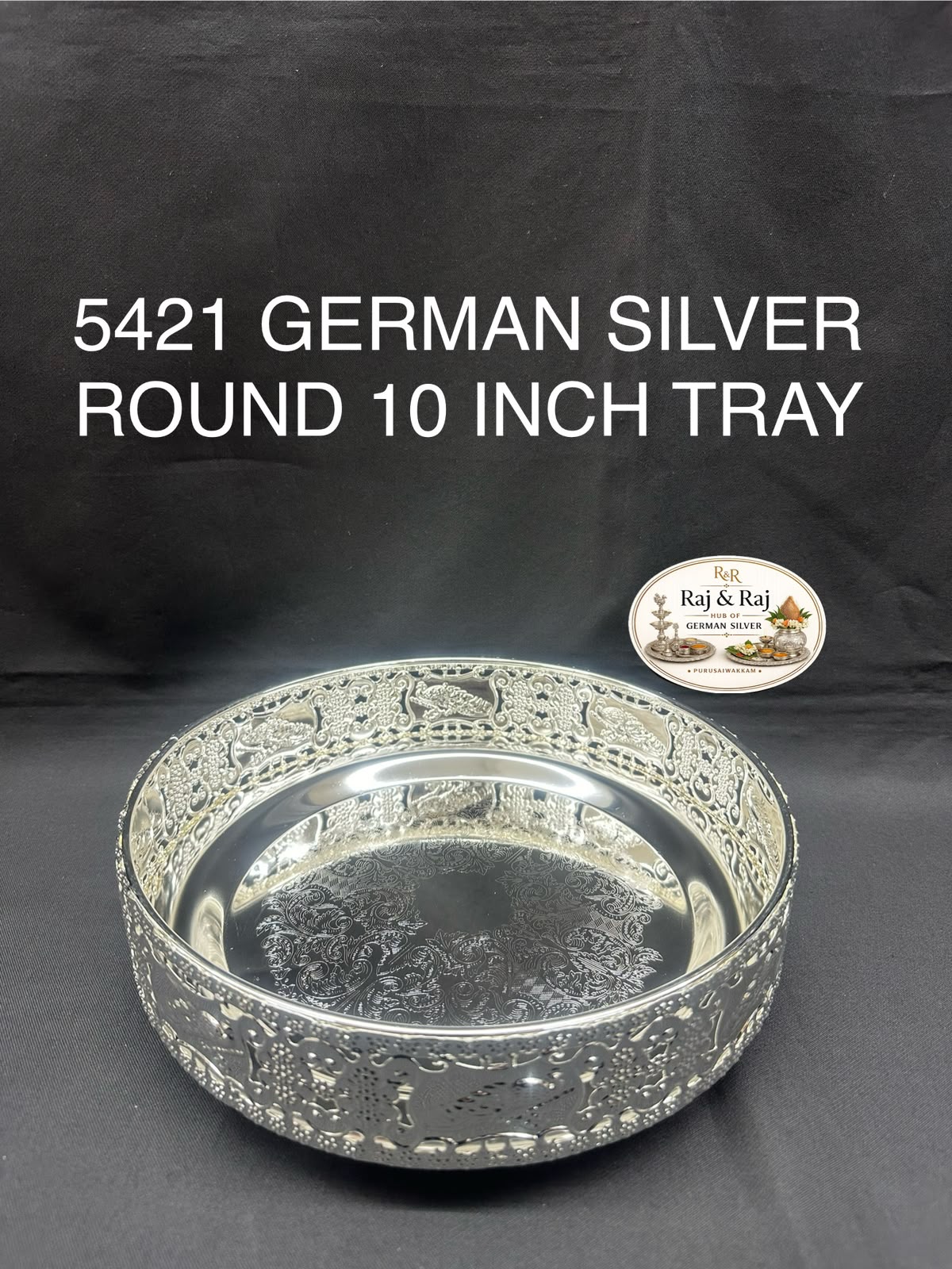 5421 German Silver 10 Inch Tray