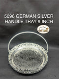 5096 German Silver Hnadle Tray 9 Inch