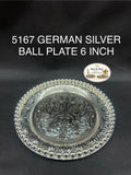 5167 German Silver Ball Plate 6 Inch