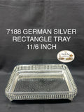 7188 German Silver Rectangle Tray 11/6 Inch