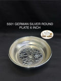 5501 German Silver Pooja Plate 6 Inch