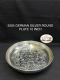 5505 German Silver Pooja Plate 10 Inch