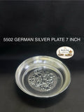 5502 German Silver Pooja Plate 7 Inch