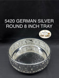 5420 German Silver Round 8 Inch Tray