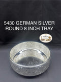 5430 German Silver Round 8 Inch Tray
