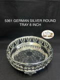 5361 German Silver Round 8 Inch Tray