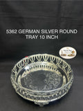 5362 German Silver Round 10 Inch Tray