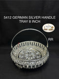 5412 German Silver Handle Tray 8 Inch