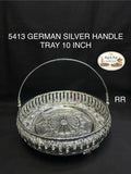 5413 German Silver Handle Tray 10 Inch