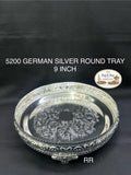 5200 German Silver Round Tray 9 Inch