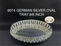 6074 German Silver Oval Tray 9*6 Inch