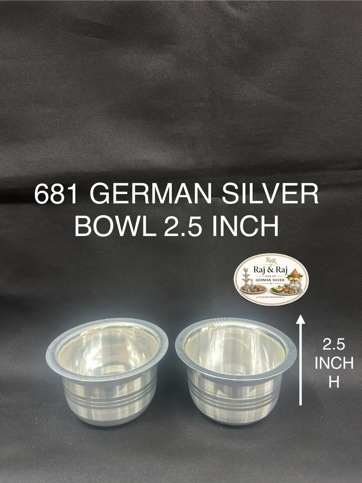 681 German Silver Bowl Small 2.5 Inch
