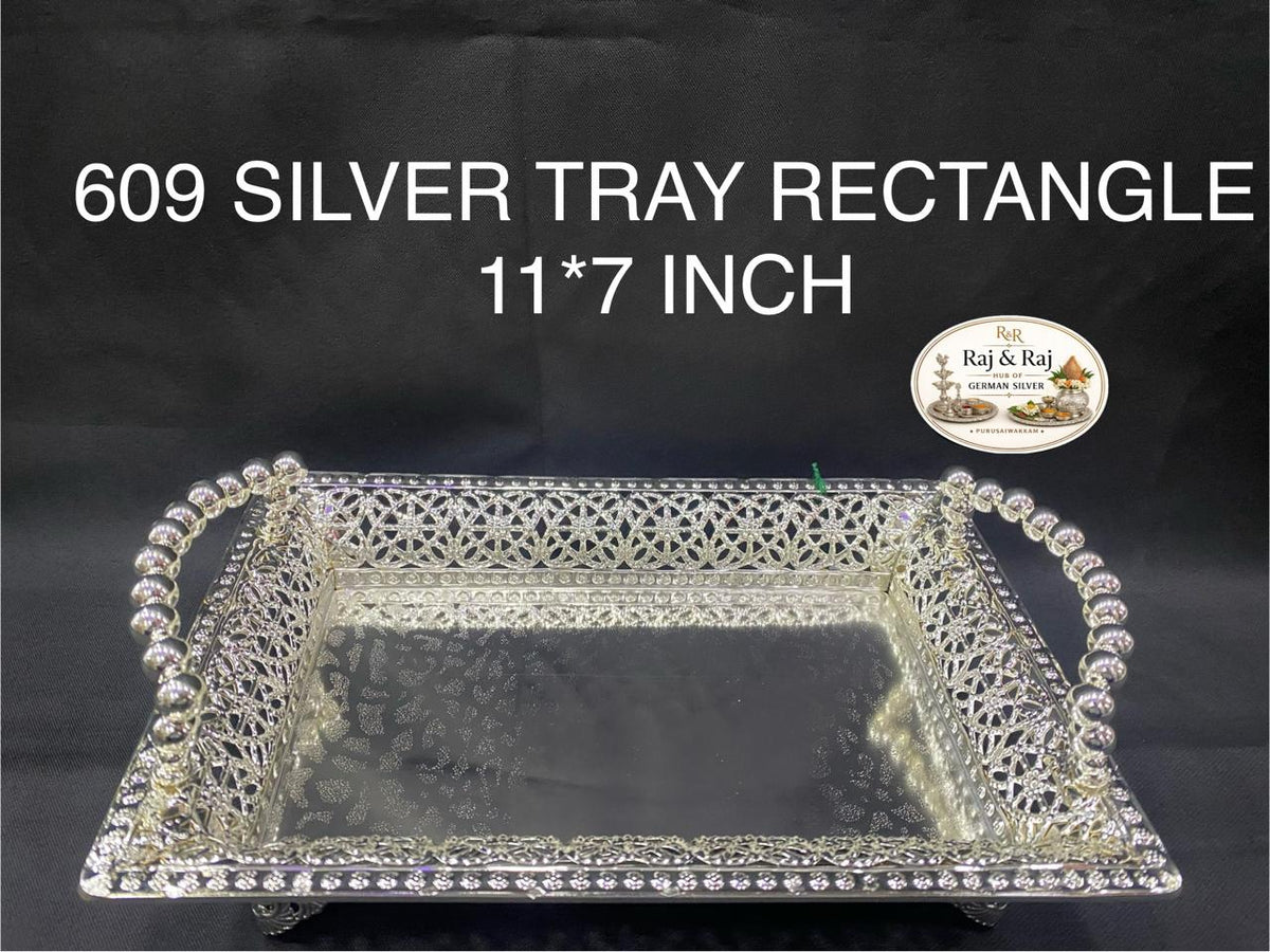 609 German Silver Rectangle 11*7 Inch