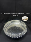 5278 German Silver Round Tray 9 Inch