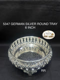 5347 German Silver Round Tray 6 Inch